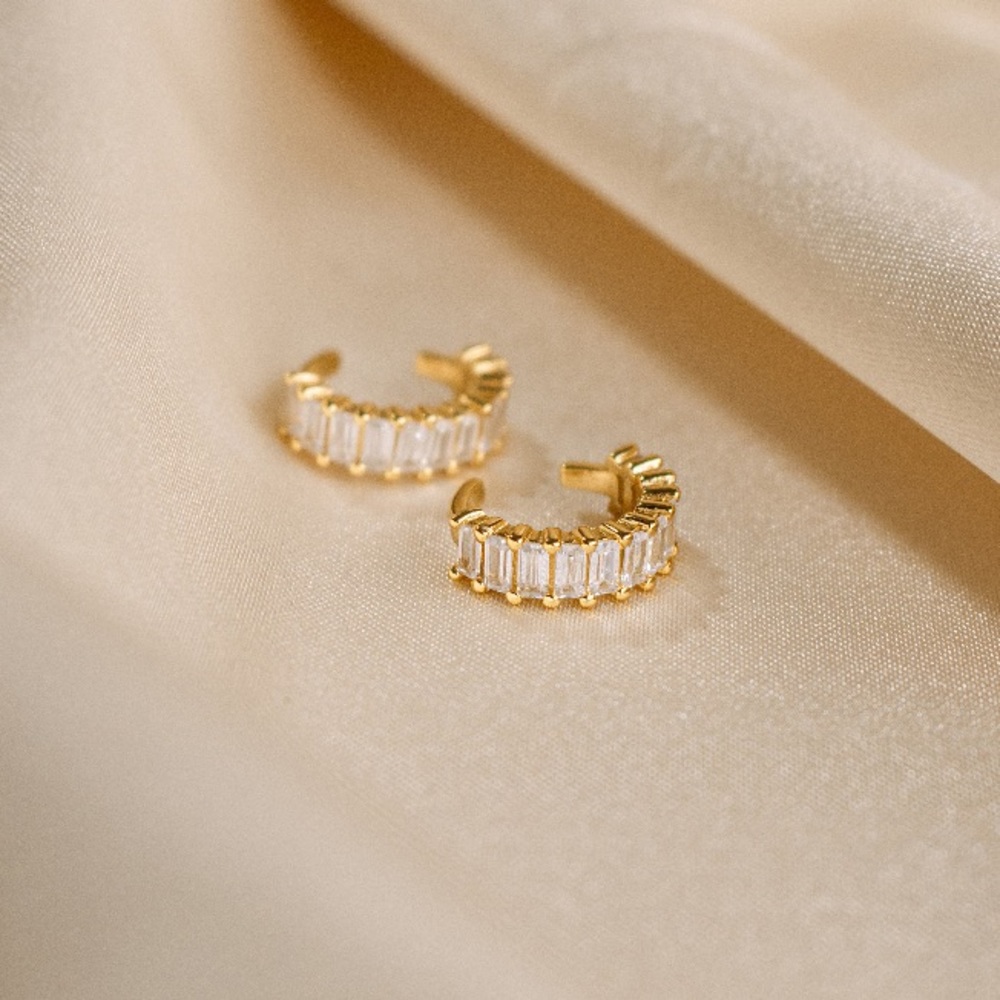 Pair of Baguette diamond ear cuffs
